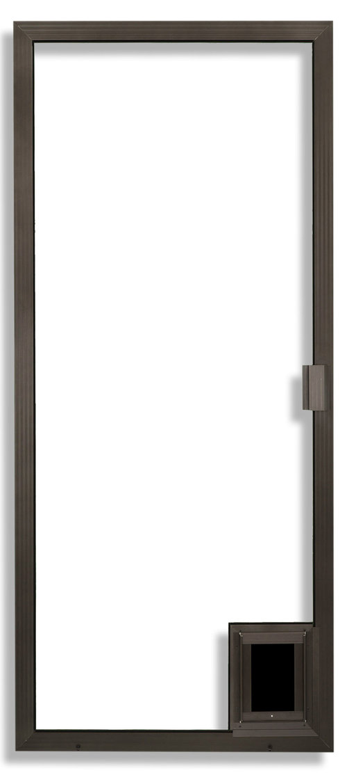 Century swinging door screen with small pet door