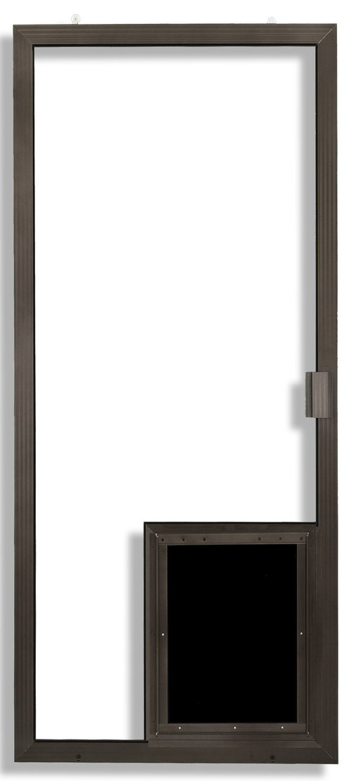 Century swinging door screen with extra large pet door